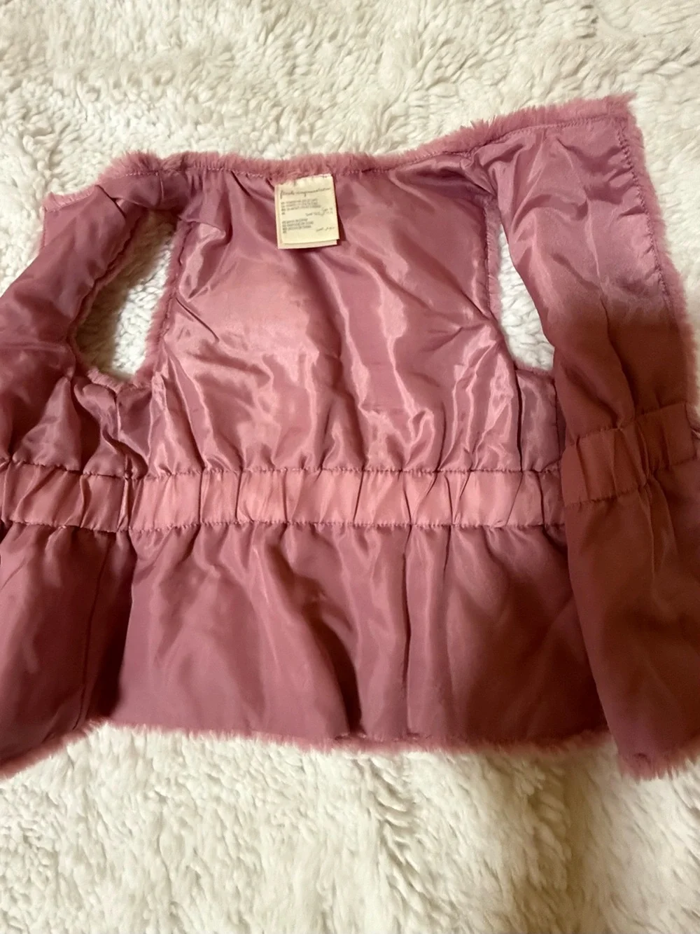 First Impressions Pink Faux Fur Lined Jacket